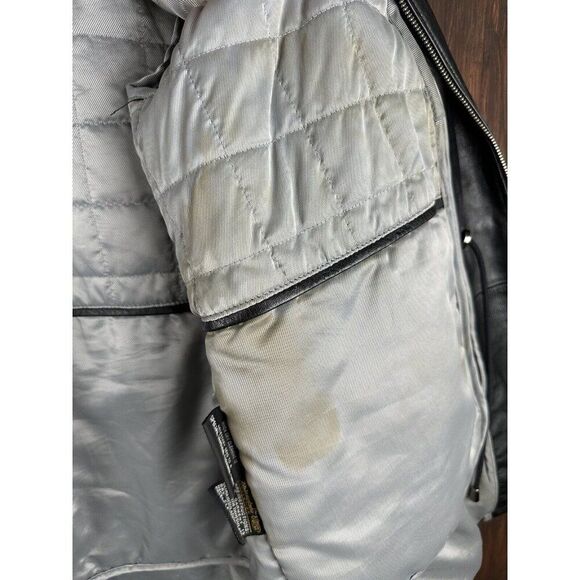 Pelle Studio Wilsons Full Zip Leather Jacket Thinsulate Size L Black‎ 21.5W 32L - Picture 5 of 10